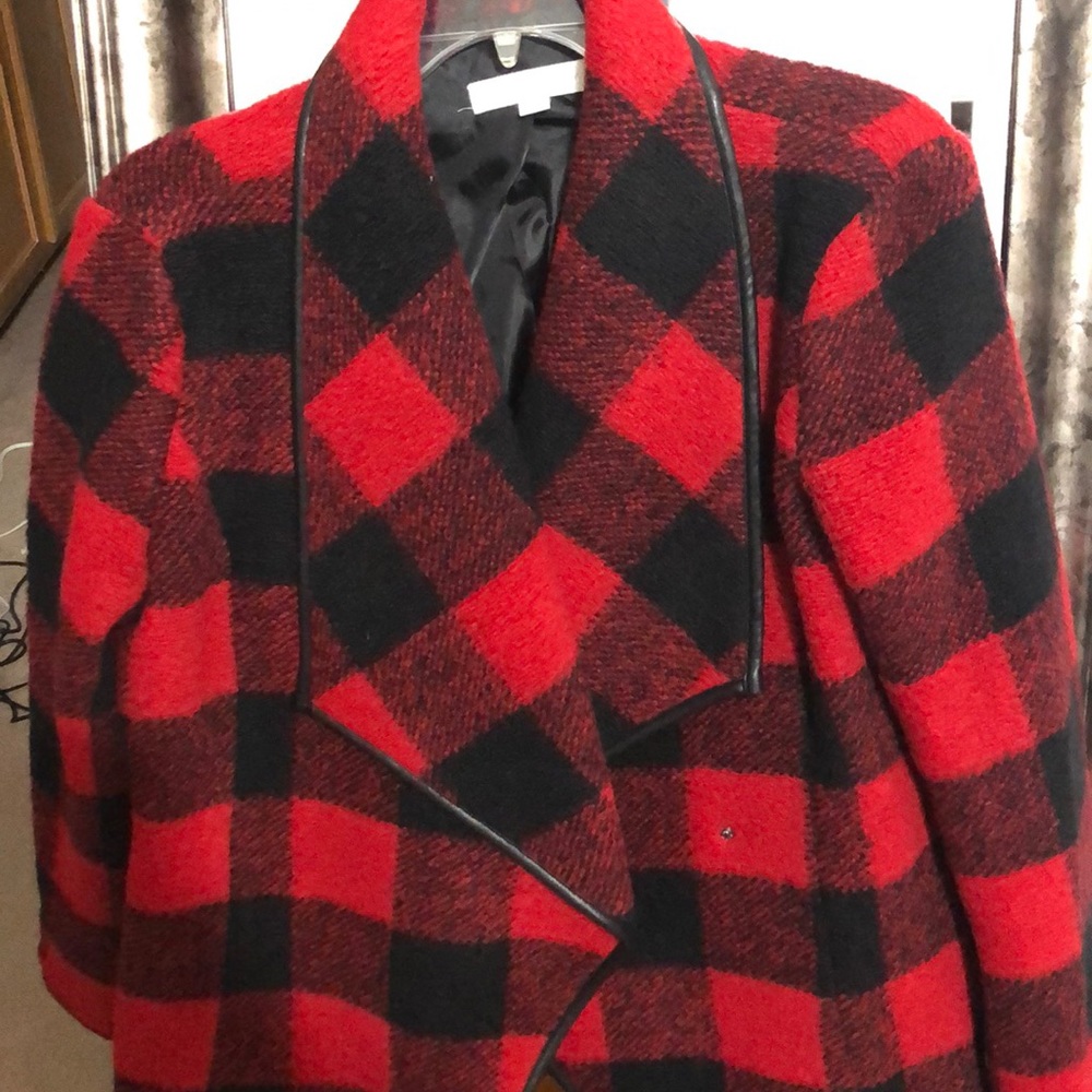 New York and Company Buffalo Plaid Coat